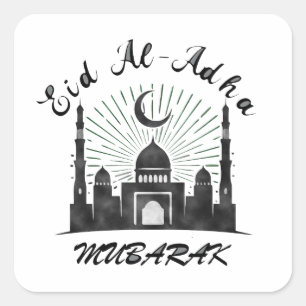 PEGATINA CUADRADA EID AL ADHA MUBARAK 2023