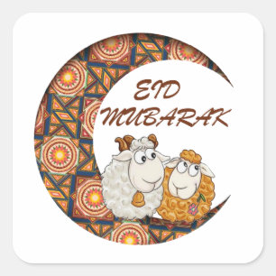 Pegatina Cuadrada eid aladha mubarak 2023