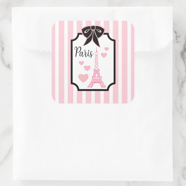 Pegatina Cuadrada Eiffel Tower Paris Stickers  (Bolso)
