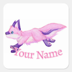 Pegatina Cuadrada Ejecutar