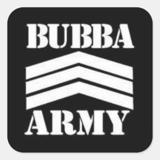 PEGATINA CUADRADA EJÉRCITO DE BUBBA