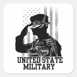 Pegatina Cuadrada Ejército de Estados Unidos