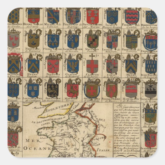 Pegatina Cuadrada Ejército de Francia (Anverso)