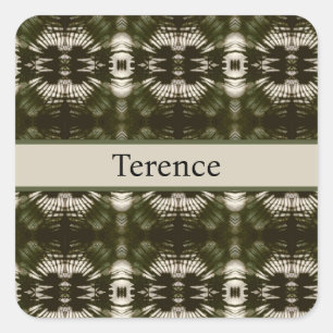 Pegatina Cuadrada Ejército de la Sombra de la Palma Verde, personali