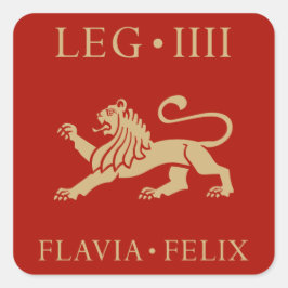 Pegatina Cuadrada Ejército Imperial Romano - Legio IV Flavia Felix
