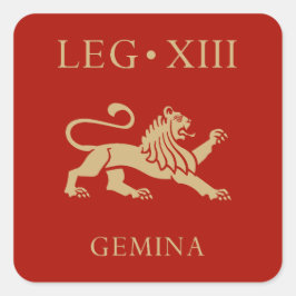 Pegatina Cuadrada Ejército Imperial Romano - Legio XIII Gemina