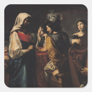 Pegatina Cuadrada El adivino