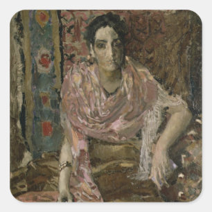 Pegatina Cuadrada El adivino, 1895