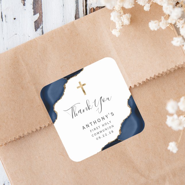 Pegatina Cuadrada El Agate Azul de la Armada, primera comunión santa (Subido por el creador)