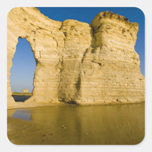 Pegatina Cuadrada El agujero clave del monumento roca también conoc