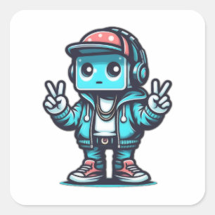 Pegatina Cuadrada el alborotador