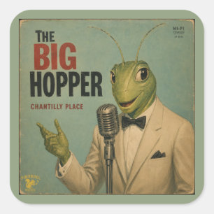 Pegatina Cuadrada El Álbum de The Big Hopper: una Parodia