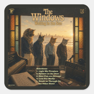 Pegatina Cuadrada El Álbum de Windows: una Parodia