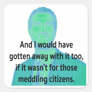 Pegatina Cuadrada El alcalde habla