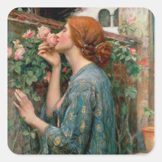 Pegatina Cuadrada El alma del Rosa, 1908
