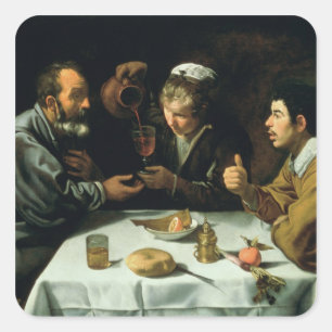 Pegatina Cuadrada El almuerzo, 1620