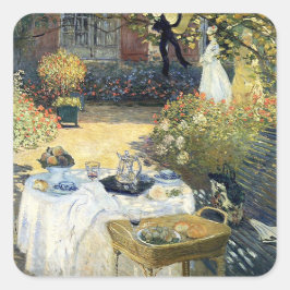 Pegatina Cuadrada El almuerzo Claude Monet