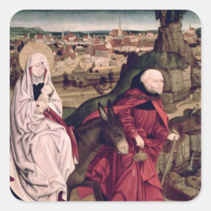 Pegatina Cuadrada El altarpiece de Schotten