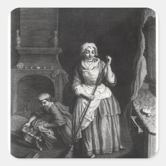 Pegatina Cuadrada El ama de casa (Anverso)