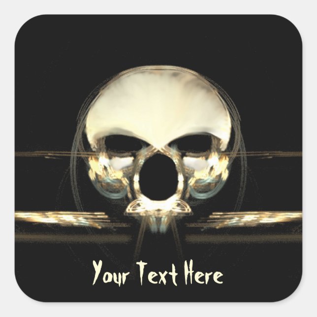 Pegatina Cuadrada El amanecer del hombre (Anverso)