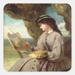Pegatina Cuadrada El Amateur Justo, 1862