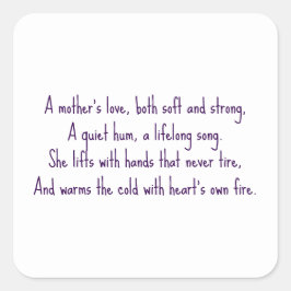 Pegatina Cuadrada El amor de una madre