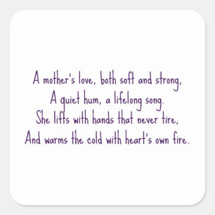 Pegatina Cuadrada El amor de una madre