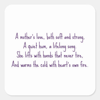 Pegatina Cuadrada El amor de una madre