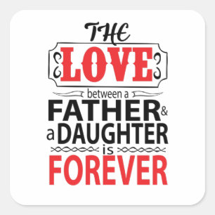 Pegatina Cuadrada El amor entre padre e hija