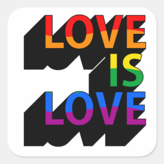 Pegatina Cuadrada El amor es amor