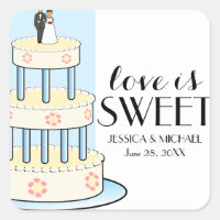 El amor es dulce Boda personalizada Etiquetas de c