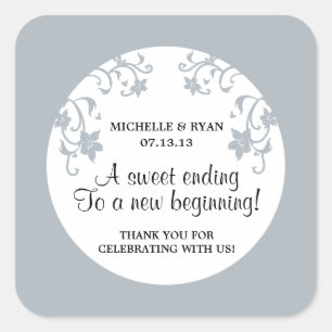 Pegatina Cuadrada El amor es dulce - Flores