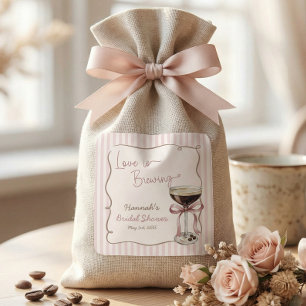 Pegatina Cuadrada El Amor está en ebullición Martini de Espresso