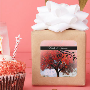 Pegatina Cuadrada ¡El amor está en el aire...