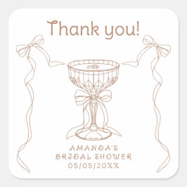 Pegatina Cuadrada El amor está fraguando la mano. Gracias.