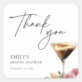 Pegatina Cuadrada El amor está preparándose Elegante Despedida de So