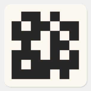 Pegatina Cuadrada El amor minimalista está preparando café, ducha de