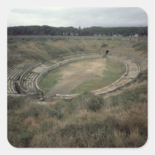 Pegatina Cuadrada El anfiteatro (Anverso)