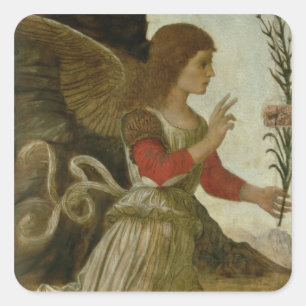 Pegatina Cuadrada El ángel Gabriel anunciante