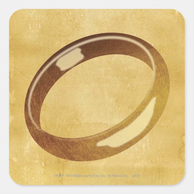 Pegatina Cuadrada El anillo (Anverso)