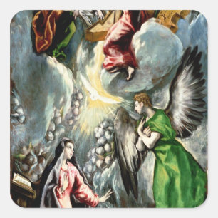 Pegatina Cuadrada El anuncio