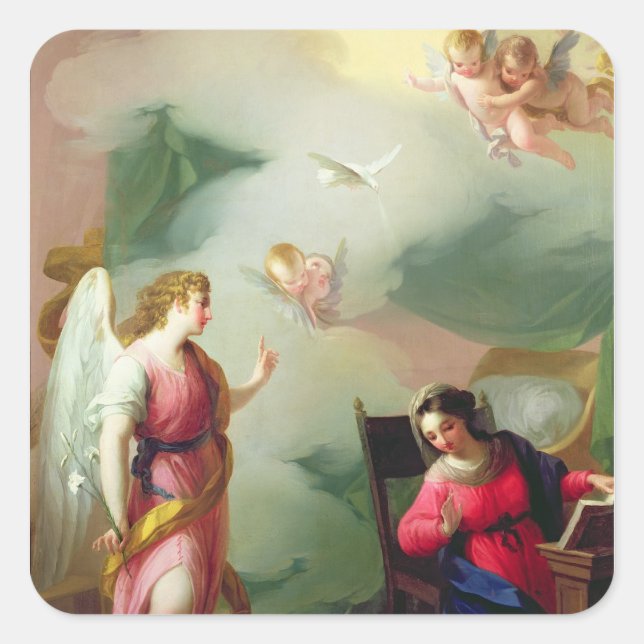 Pegatina Cuadrada El anuncio (Anverso)