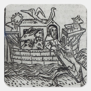 Pegatina Cuadrada El arca de Noé