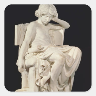 Pegatina Cuadrada El Aristóteles joven, 1870