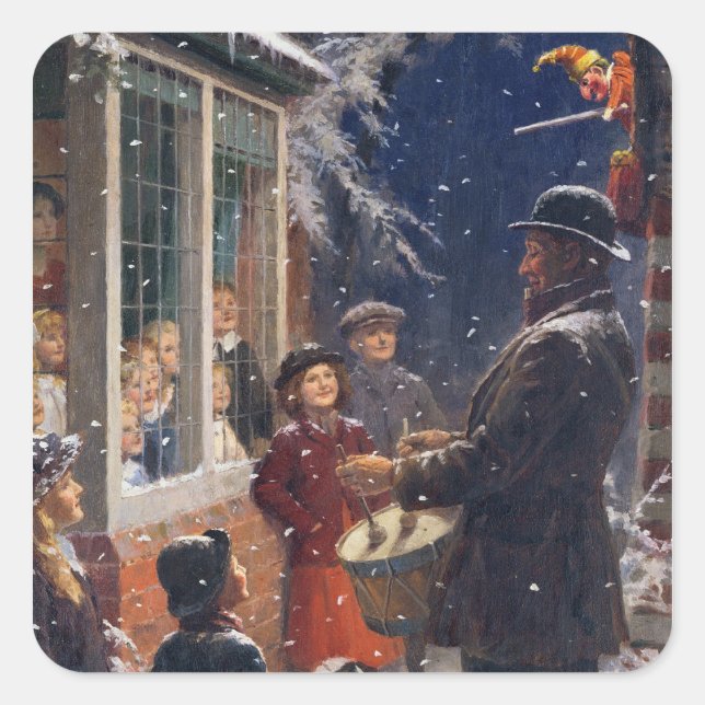 Pegatina Cuadrada El artista (Anverso)