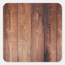 Pegatina Cuadrada El aspecto de la madera real