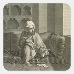 Pegatina Cuadrada El astrónomo, de los disfraces del volumen II y Po