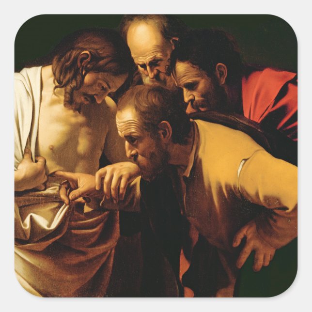 Pegatina Cuadrada El aumento de Santo Tomás, 1602-03 (Anverso)