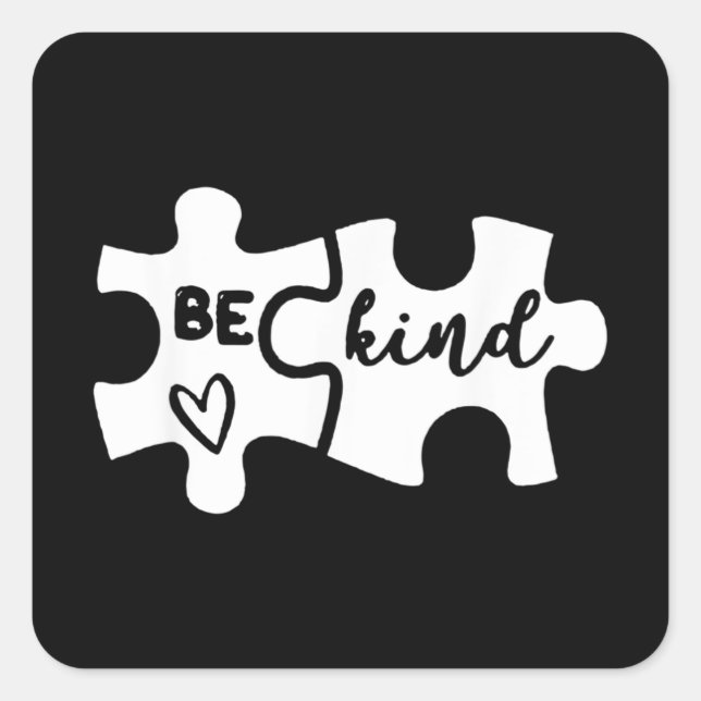 Pegatina Cuadrada El autismo es niño (Anverso)