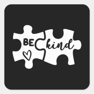 Pegatina Cuadrada El autismo es niño